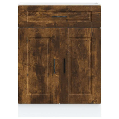 vidaXL Kitchen Base Cabinet "Porto" Smoked Oak Engineered Wood