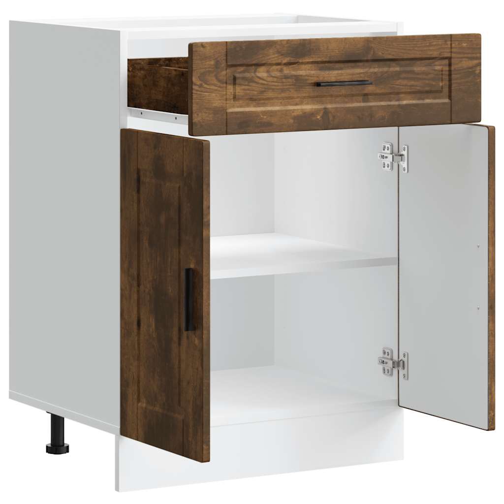 vidaXL Kitchen Base Cabinet "Porto" Smoked Oak Engineered Wood