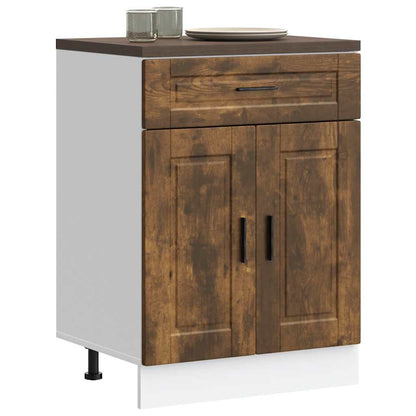 vidaXL Kitchen Base Cabinet "Porto" Smoked Oak Engineered Wood