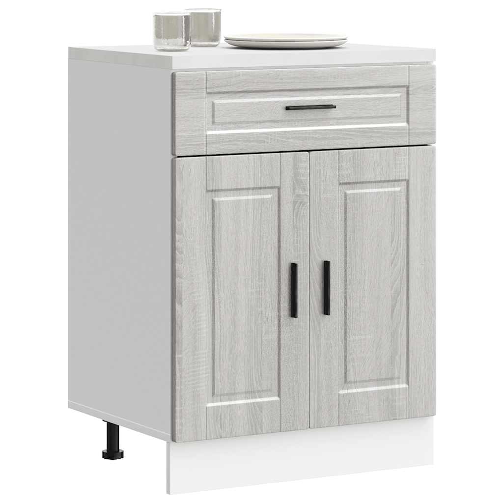 vidaXL Kitchen Base Cabinet "Porto" Grey Sonoma Engineered Wood