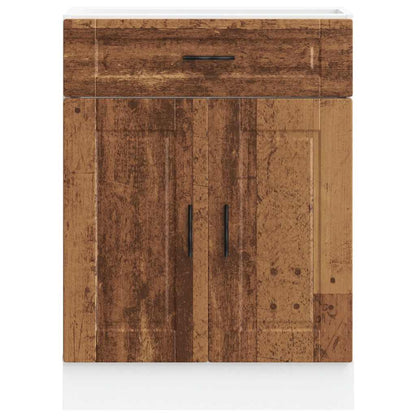 vidaXL Kitchen Base Cabinet "Porto" Old Wood Engineered Wood