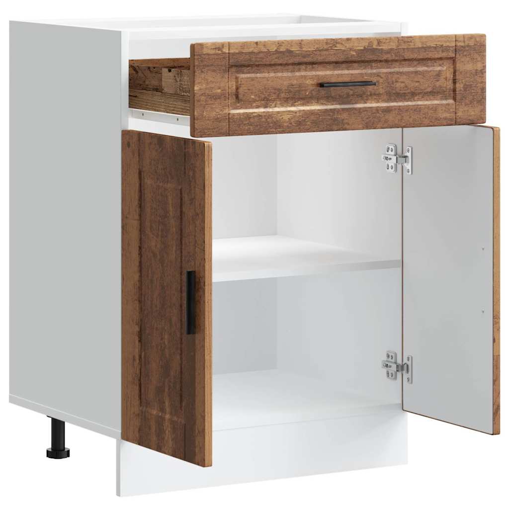 vidaXL Kitchen Base Cabinet "Porto" Old Wood Engineered Wood