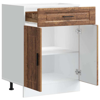 vidaXL Kitchen Base Cabinet "Porto" Old Wood Engineered Wood