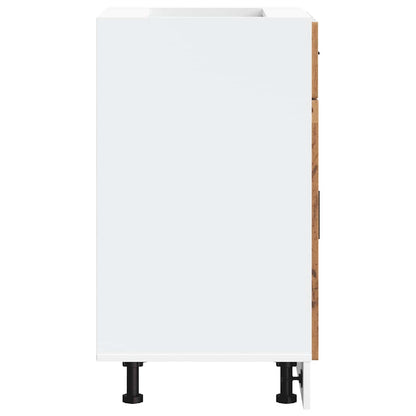 vidaXL Kitchen Base Cabinet "Porto" Old Wood Engineered Wood