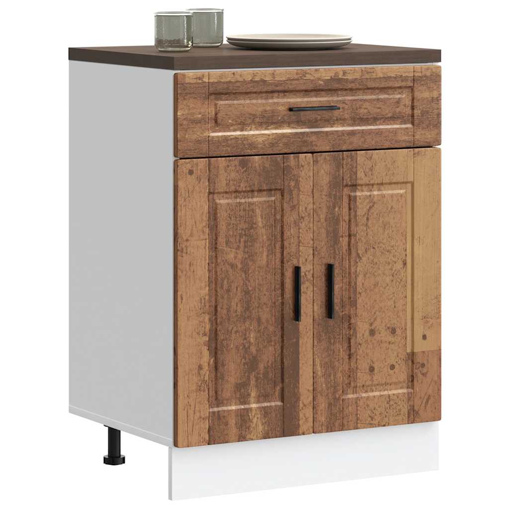 vidaXL Kitchen Base Cabinet "Porto" Old Wood Engineered Wood
