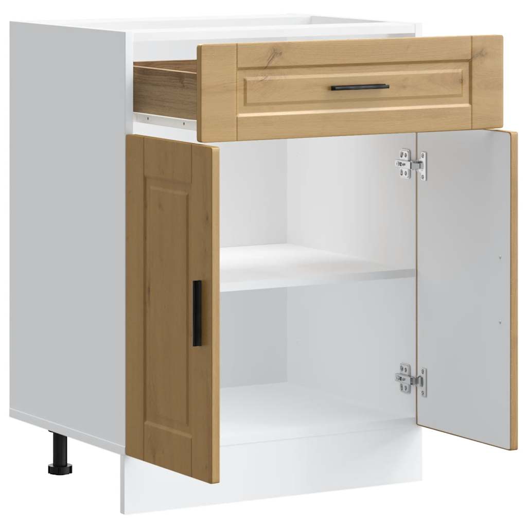 vidaXL Kitchen Base Cabinet Porto Artisan Oak Engineered Wood