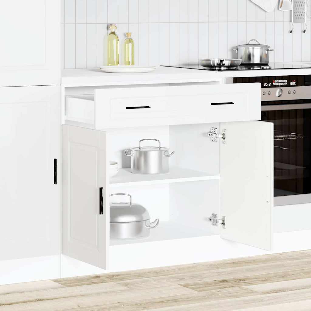 vidaXL Kitchen Base Cabinet "Porto" White Engineered Wood