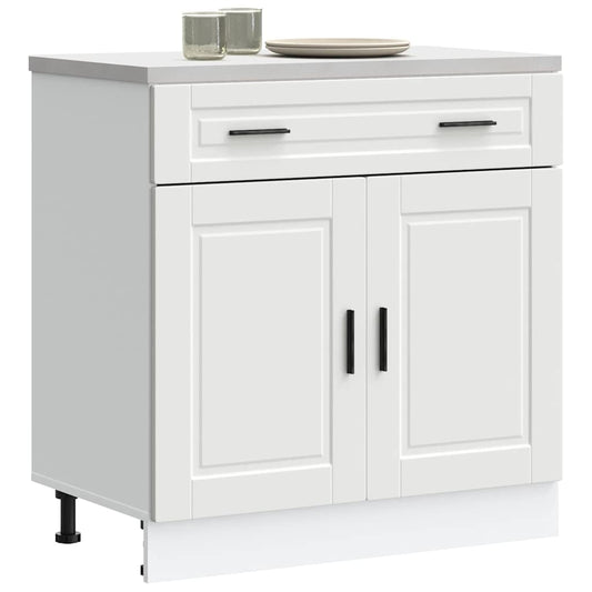vidaXL Kitchen Base Cabinet "Porto" White Engineered Wood