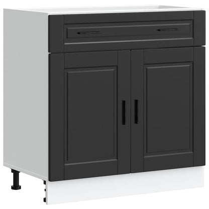 vidaXL Kitchen Base Cabinet "Porto" Black Engineered Wood