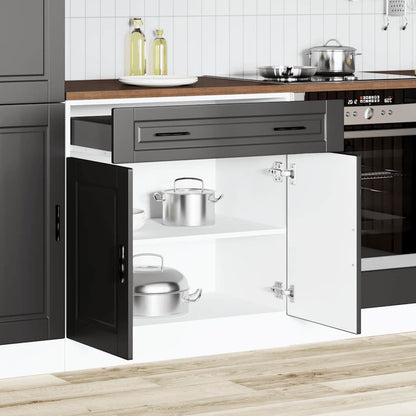 vidaXL Kitchen Base Cabinet "Porto" Black Engineered Wood