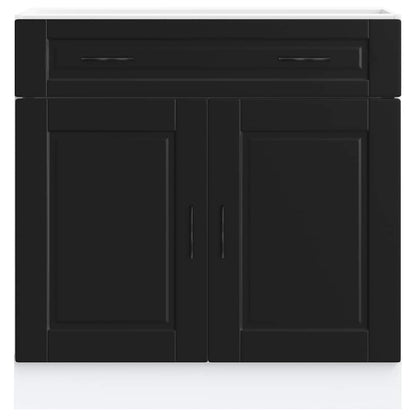vidaXL Kitchen Base Cabinet "Porto" Black Engineered Wood