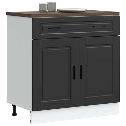vidaXL Kitchen Base Cabinet "Porto" Black Engineered Wood