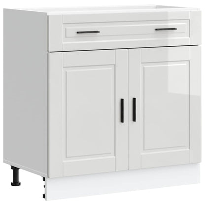 vidaXL Kitchen Base Cabinet "Porto" High Gloss White Engineered Wood