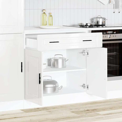 vidaXL Kitchen Base Cabinet "Porto" High Gloss White Engineered Wood