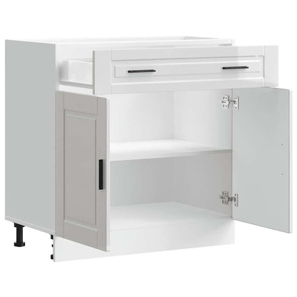 vidaXL Kitchen Base Cabinet "Porto" High Gloss White Engineered Wood
