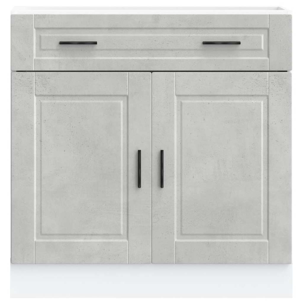 vidaXL Kitchen Base Cabinet Porto Concrete Grey Engineered Wood