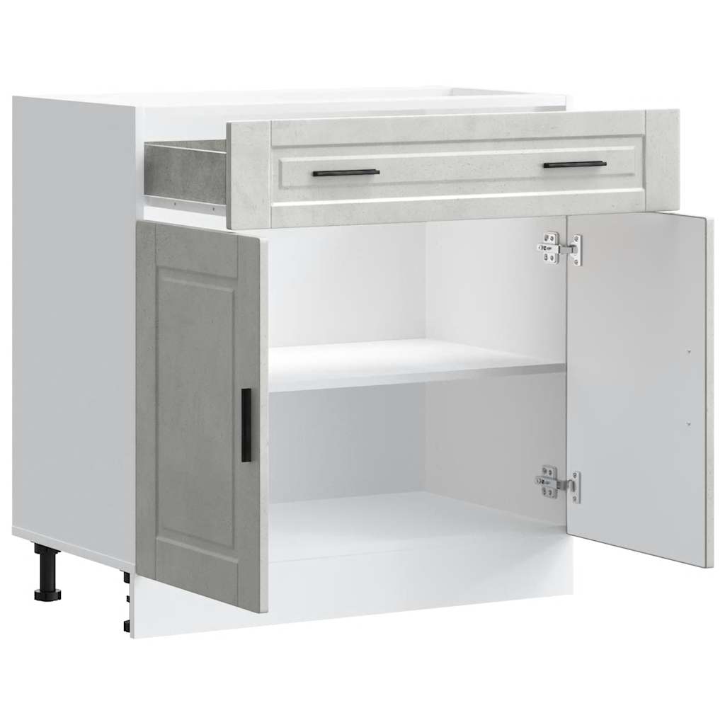 vidaXL Kitchen Base Cabinet Porto Concrete Grey Engineered Wood