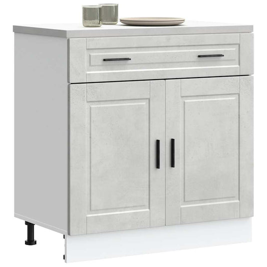 vidaXL Kitchen Base Cabinet "Porto" Concrete Grey Engineered Wood