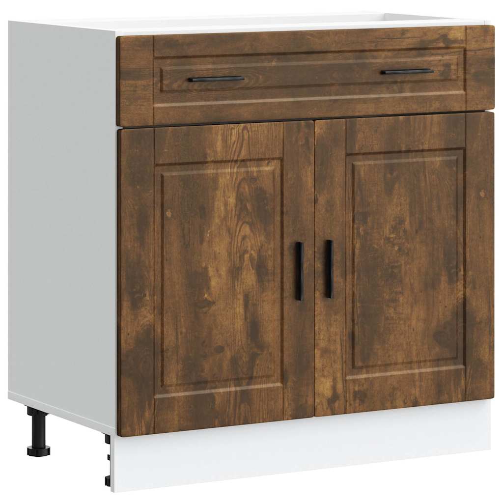 vidaXL Kitchen Base Cabinet "Porto" Smoked Oak Engineered Wood