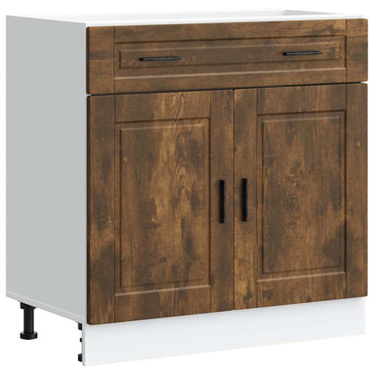 vidaXL Kitchen Base Cabinet "Porto" Smoked Oak Engineered Wood