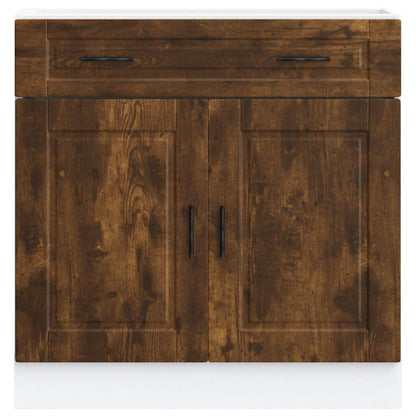 vidaXL Kitchen Base Cabinet "Porto" Smoked Oak Engineered Wood