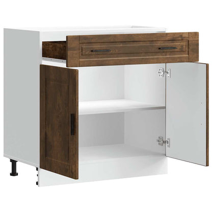 vidaXL Kitchen Base Cabinet "Porto" Smoked Oak Engineered Wood