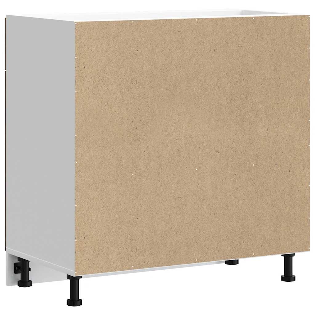 vidaXL Kitchen Base Cabinet "Porto" Smoked Oak Engineered Wood