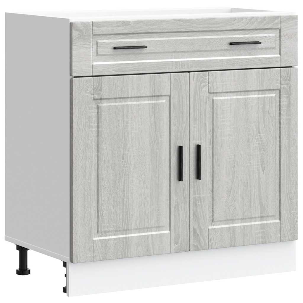 vidaXL Kitchen Base Cabinet "Porto" Grey Sonoma Engineered Wood