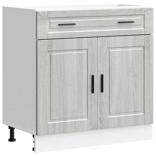vidaXL Kitchen Base Cabinet "Porto" Grey Sonoma Engineered Wood