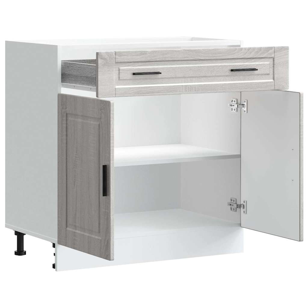 vidaXL Kitchen Base Cabinet "Porto" Grey Sonoma Engineered Wood