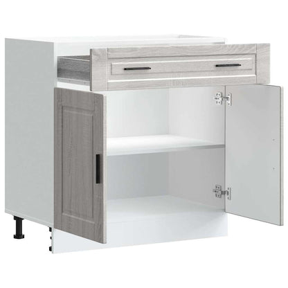vidaXL Kitchen Base Cabinet "Porto" Grey Sonoma Engineered Wood