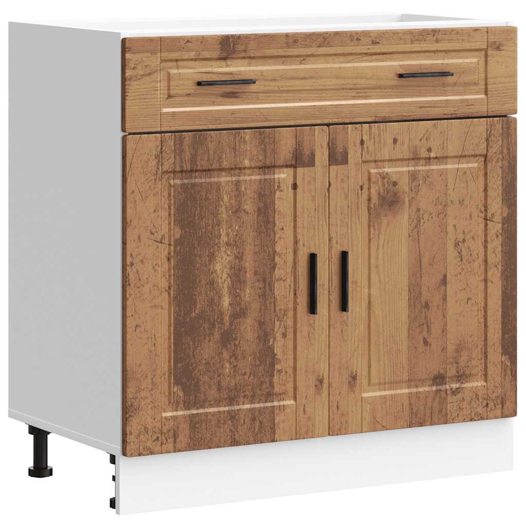 vidaXL Kitchen Base Cabinet "Porto" Old Wood Engineered Wood
