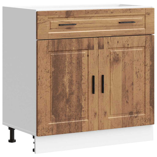 vidaXL Kitchen Base Cabinet "Porto" Old Wood Engineered Wood