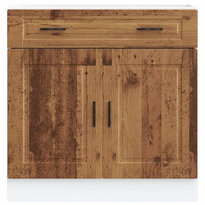 vidaXL Kitchen Base Cabinet "Porto" Old Wood Engineered Wood