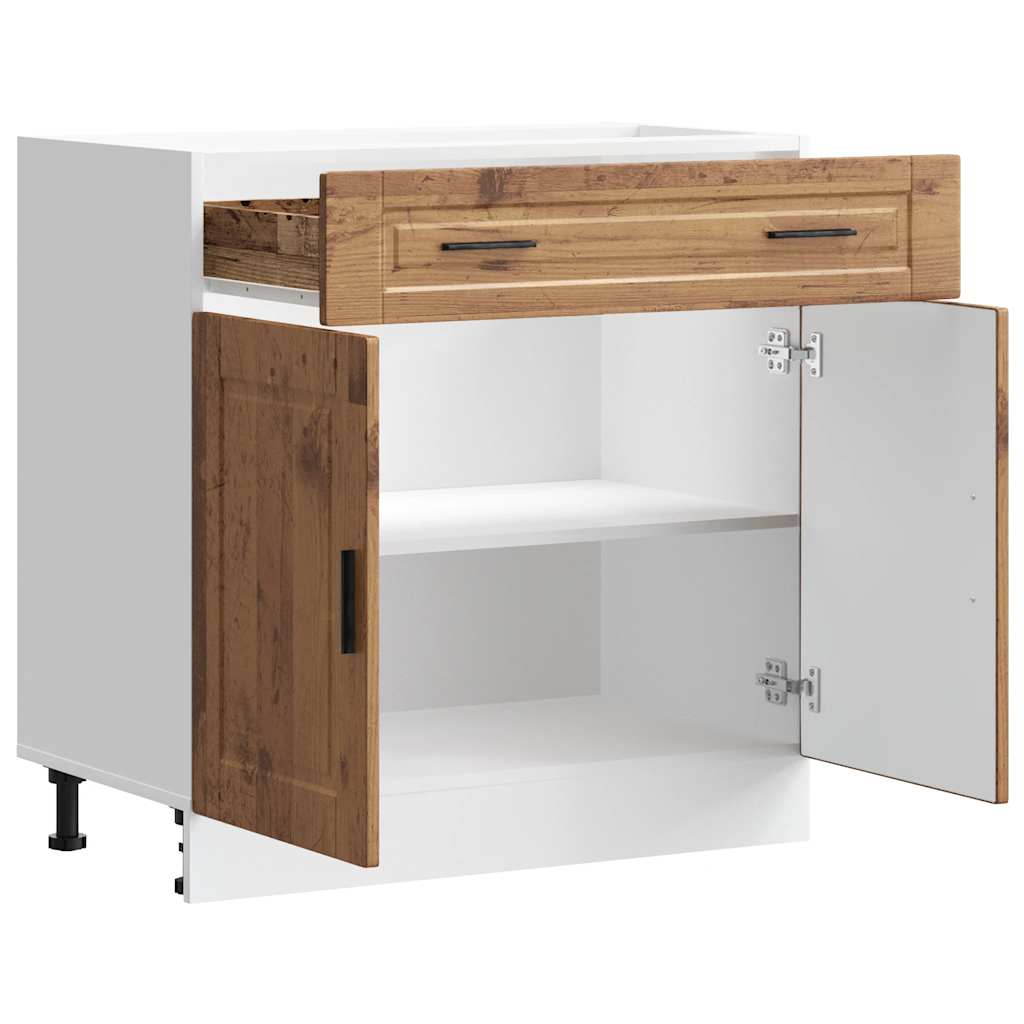 vidaXL Kitchen Base Cabinet "Porto" Old Wood Engineered Wood