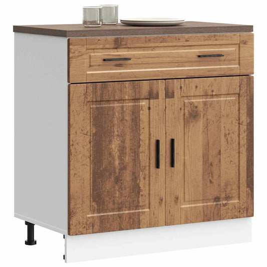 vidaXL Kitchen Base Cabinet "Porto" Old Wood Engineered Wood
