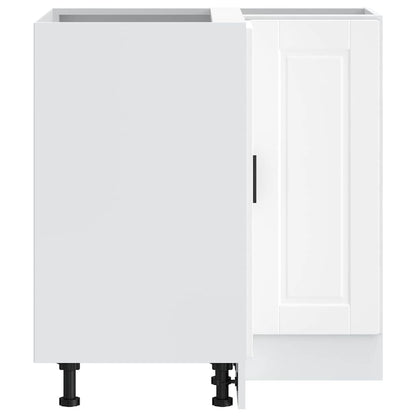 vidaXL Kitchen Corner Base Cabinet Porto White Engineered Wood