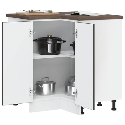 vidaXL Kitchen Corner Base Cabinet "Porto" Black Engineered Wood