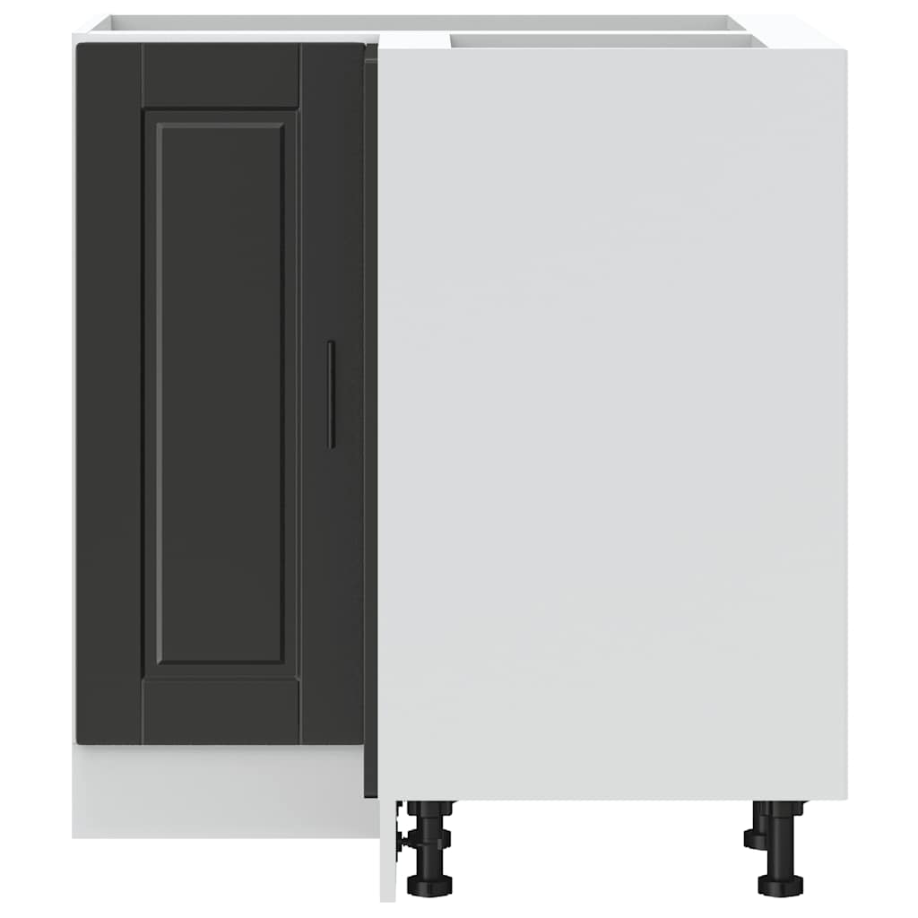 vidaXL Kitchen Corner Base Cabinet "Porto" Black Engineered Wood