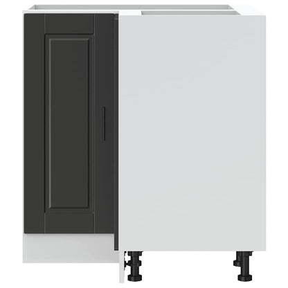 vidaXL Kitchen Corner Base Cabinet "Porto" Black Engineered Wood