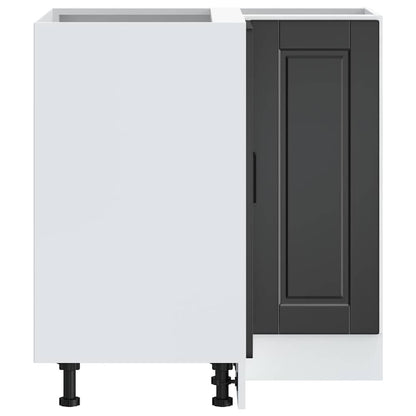 vidaXL Kitchen Corner Base Cabinet "Porto" Black Engineered Wood