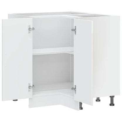 vidaXL Kitchen Corner Base Cabinet Porto High Gloss White Engineered Wood