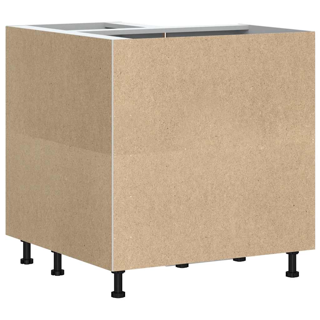 vidaXL Kitchen Corner Base Cabinet Porto High Gloss White Engineered Wood