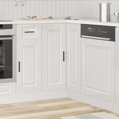 vidaXL Kitchen Corner Base Cabinet "Porto" High Gloss White