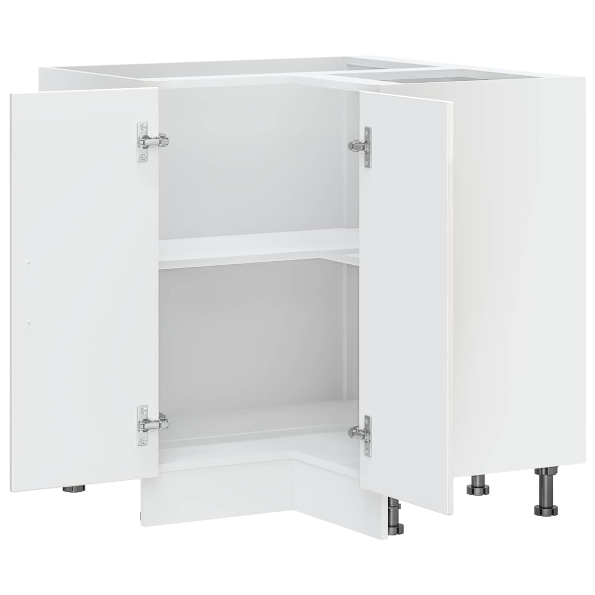 vidaXL Kitchen Corner Base Cabinet "Porto" High Gloss White