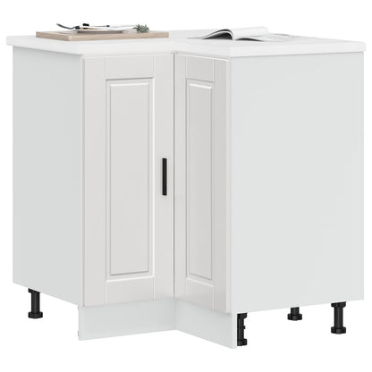 vidaXL Kitchen Corner Base Cabinet "Porto" High Gloss White
