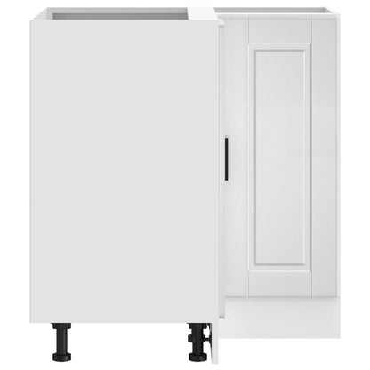 vidaXL Kitchen Corner Base Cabinet "Porto" High Gloss White