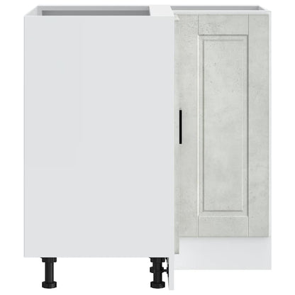 vidaXL Kitchen Corner Base Cabinet Porto Concrete Grey Engineered Wood