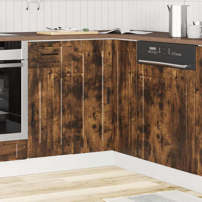 vidaXL Kitchen Corner Base Cabinet Porto Smoked Oak Engineered Wood