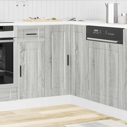 vidaXL Kitchen Corner Base Cabinet "Porto" Grey Sonoma Engineered Wood